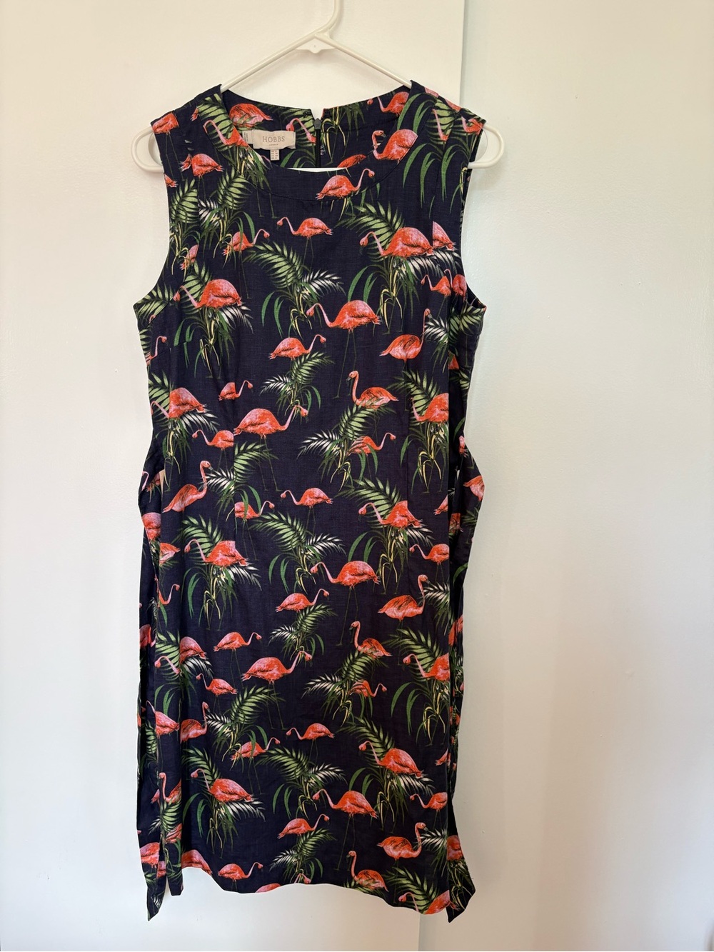 Hobbs linen flamingo dress